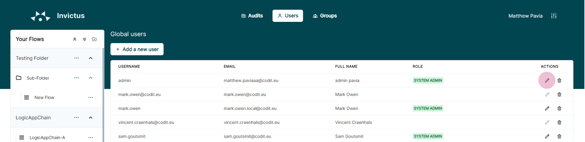 edit local user